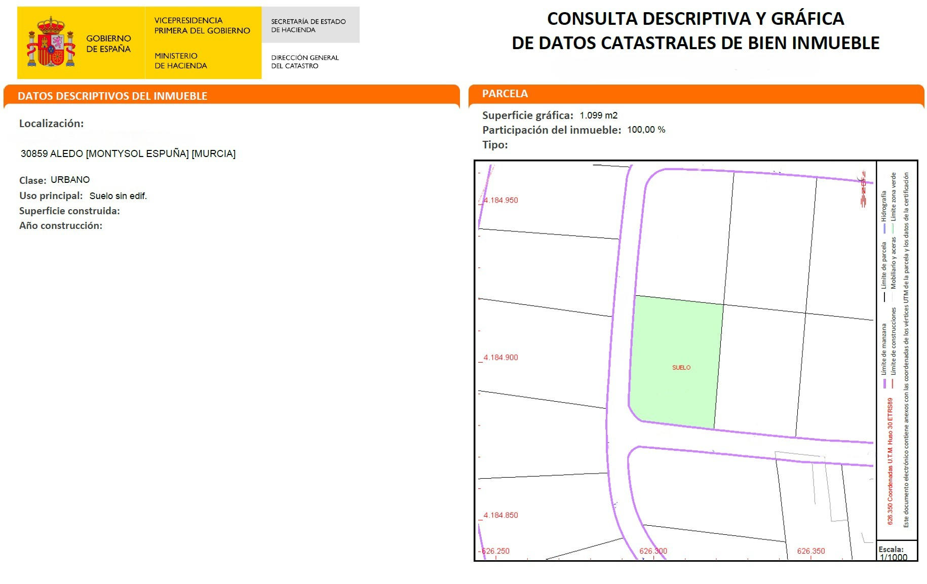 Venta Parcela Urbana en Montisol, Aledo - imagen 3
